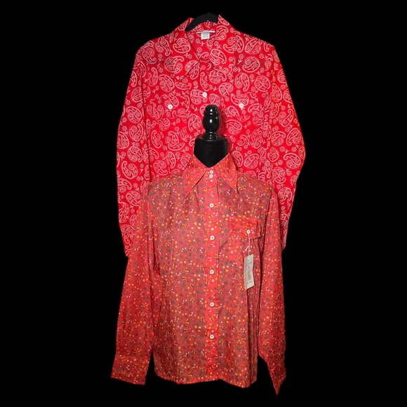 First Snow/Lokomotion Bundle - 70's/80's Button Down Nylon Snow Shirts - Size L - Picture 1 of 11